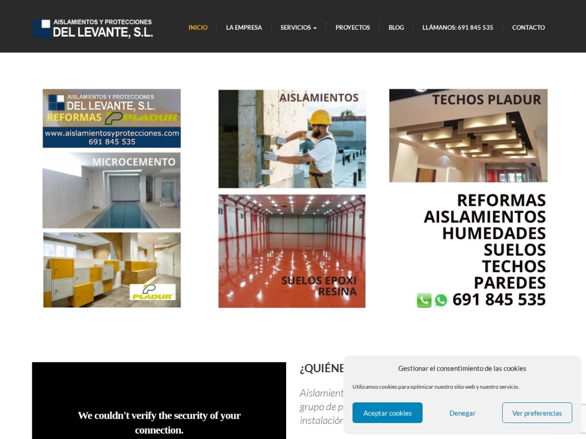 Diseño web de Aislamientos y Protecciones (aislamientosyprotecciones.com)