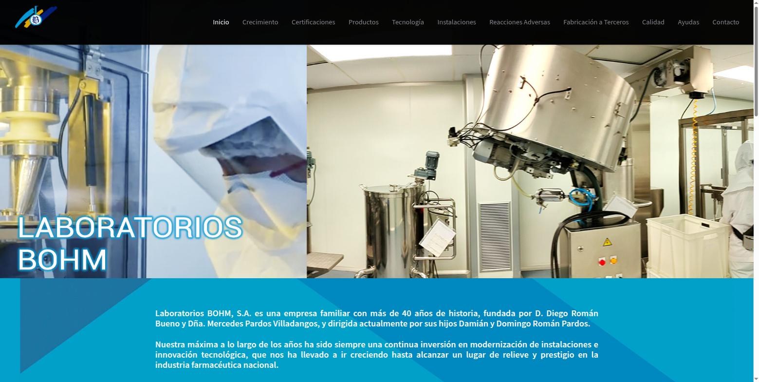 Diseño web de Bohm (bohm.es)