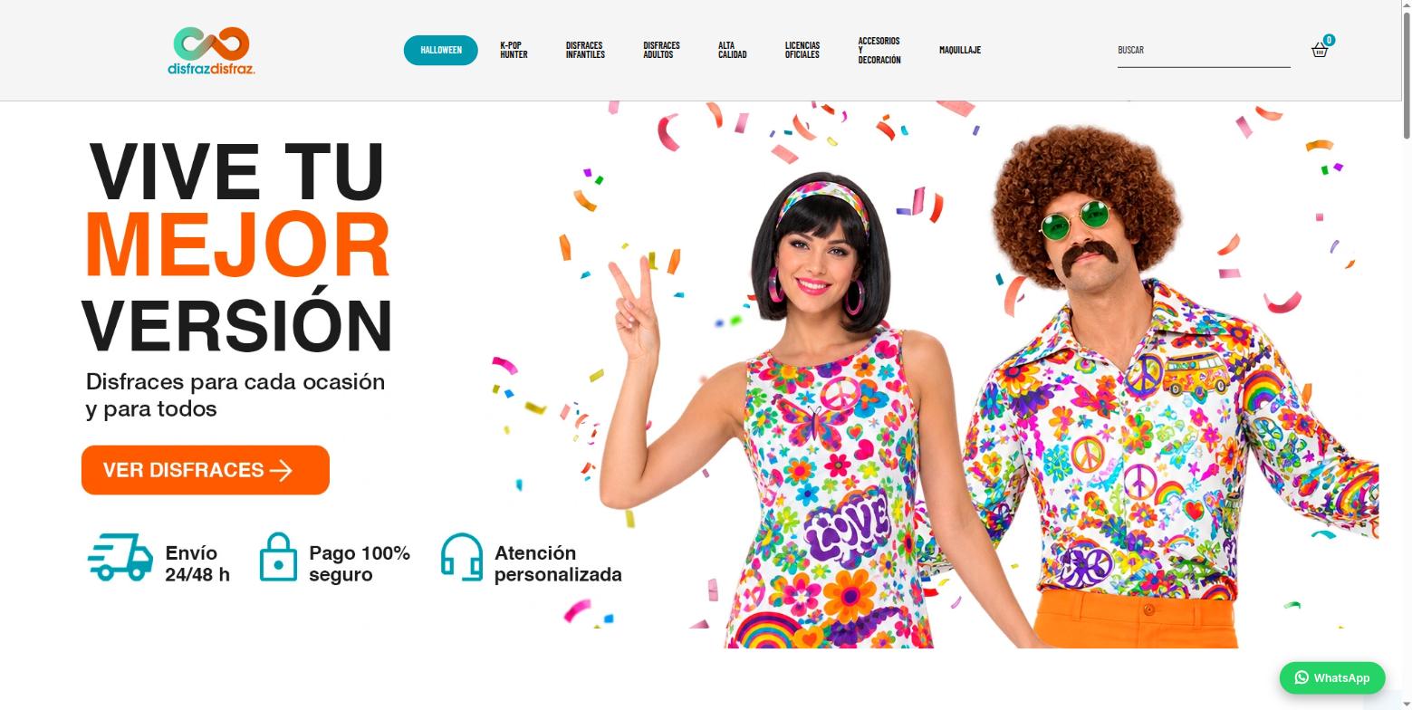 Diseño web de Disfraz Disfraz (disfrazdisfraz.com)