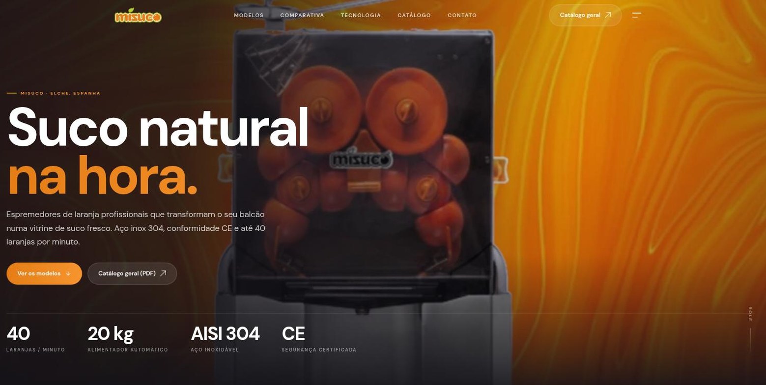 Diseño web de Espremedor Misuco (espremedormisuco.com)