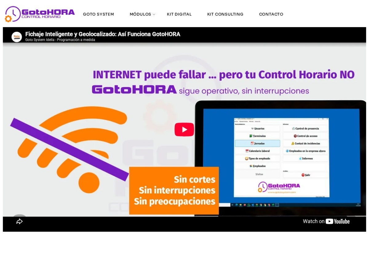 Diseño web de GotoHORA (gotohora.es)