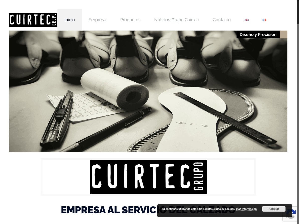 Diseño web de Grupo Cuirtec (grupocuirtec.com)