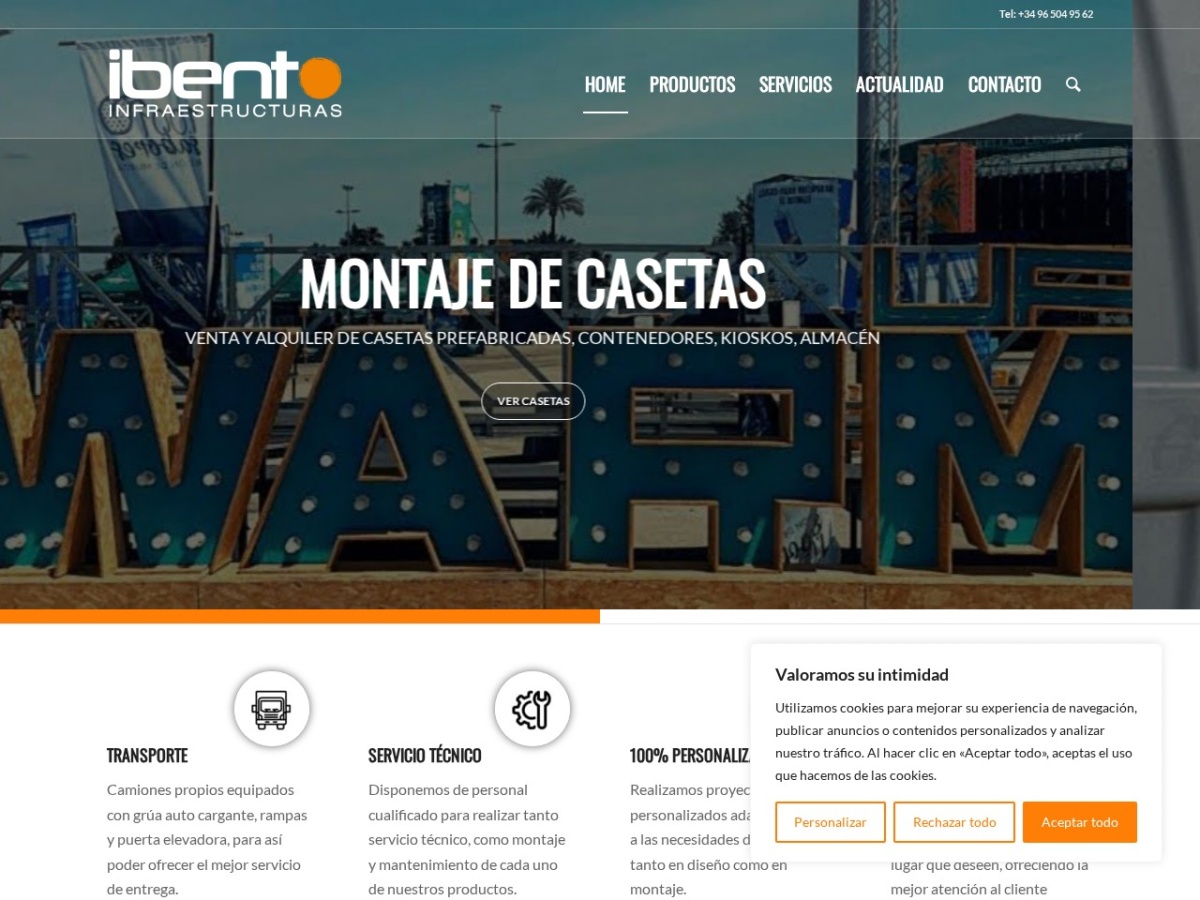 Diseño web de Ibento Infraestructuras (ibentoinfraestructuras.es)