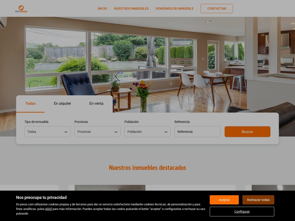 Diseño web de Inmoveras (inmoveras.com)