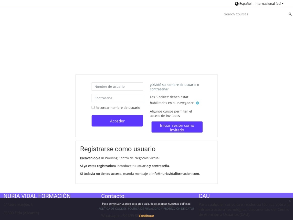 Diseño web de Inworking (inworking.es)