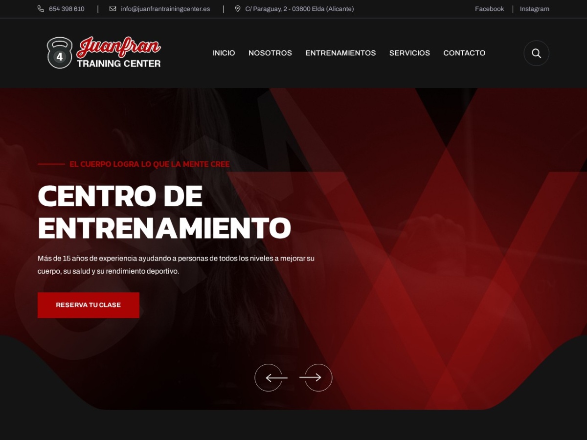 Diseño web de Juanfran Training Center (juanfrantrainingcenter.es)
