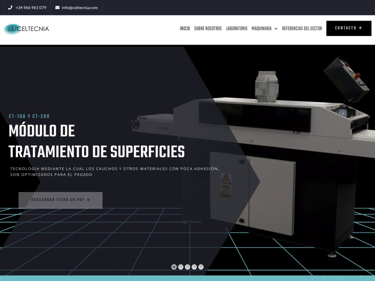 Diseño web de Maquinaria Celtecnia (maquinariaceltecnia.es)