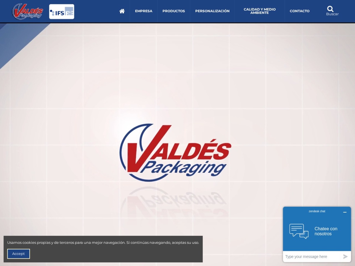 Diseño web de Plásticos Valdés (plasticosvaldes.com)