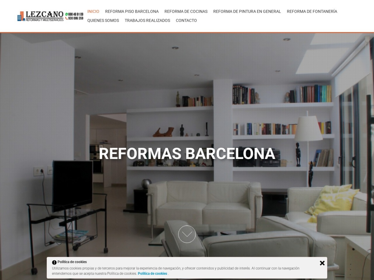 Diseño web de Reformas Lezcano (reformaslezcano.com)