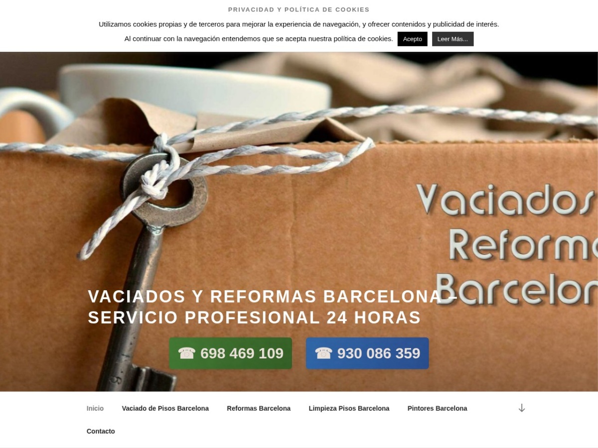 Diseño web de Vaciados y Reformas Barcelona (vaciadosyreformasbarcelona.com)