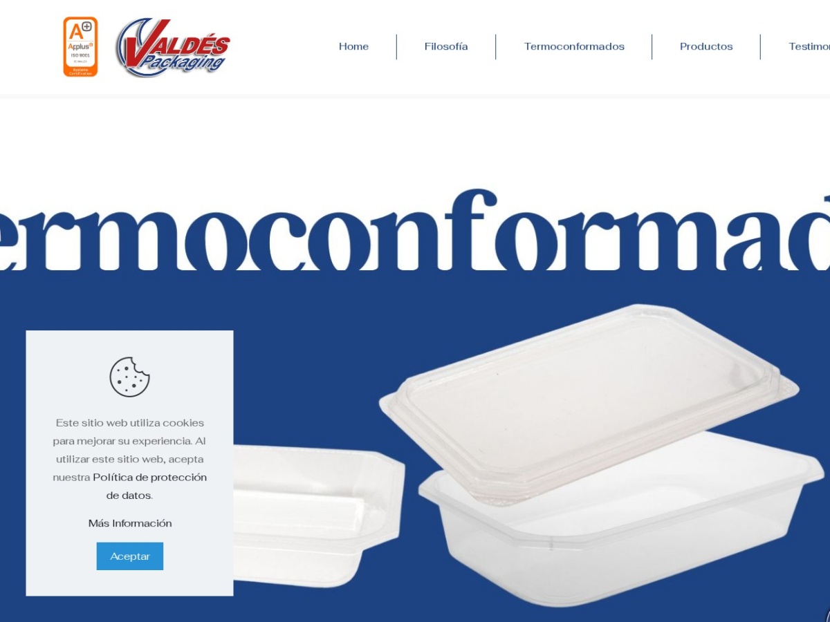 Diseño web de Valdés Termoconformados (valdestermoconformados.com)
